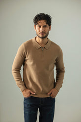 Knitted Polo Zipper