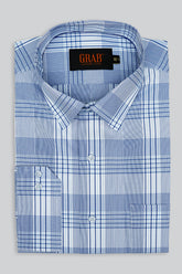 CHECKERD SHIRT NAVY