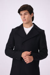 BLACK TWEED LONG COAT (BASIT-61)