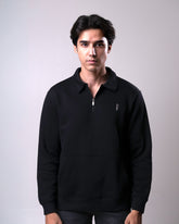 Pull Over Black Zipper