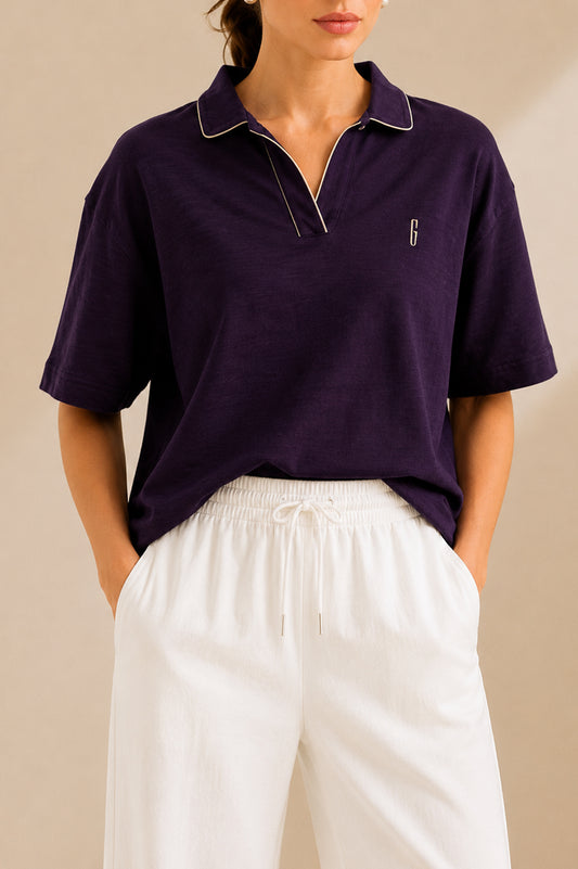 PURPLE WAFFLE REVERE POLO (WOMEN)