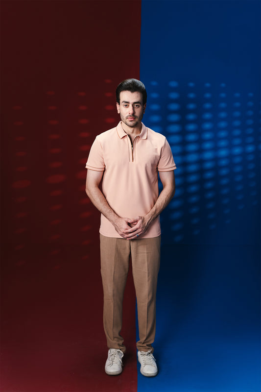 RELAXED POLO ZIPPER
