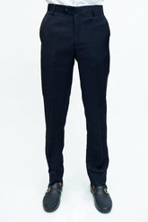 Plain Navy Tailored Smart Fit Formal Trouser