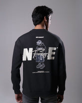 "NOE" Embroidered Sweatshirt Black
