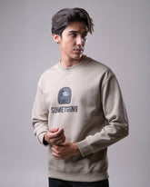 "Something" Embroidered Sweatshirt