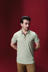 RELAXED POLO ZIPPER