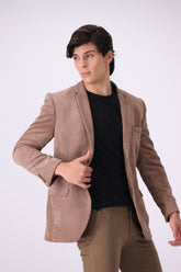 L-BROWN TWEED SELF COAT (MJ7)