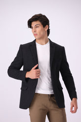 BLACK TWEED SELF COAT (MJ8)