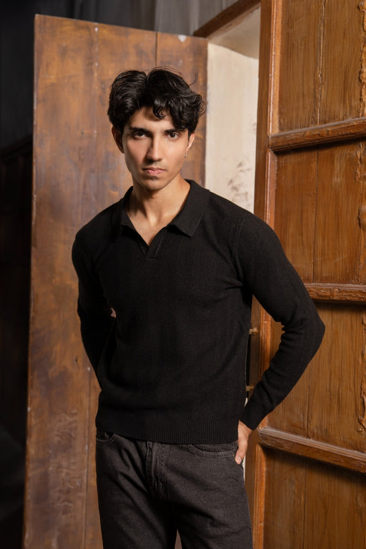 POLO FULL SLEEVE BLACK