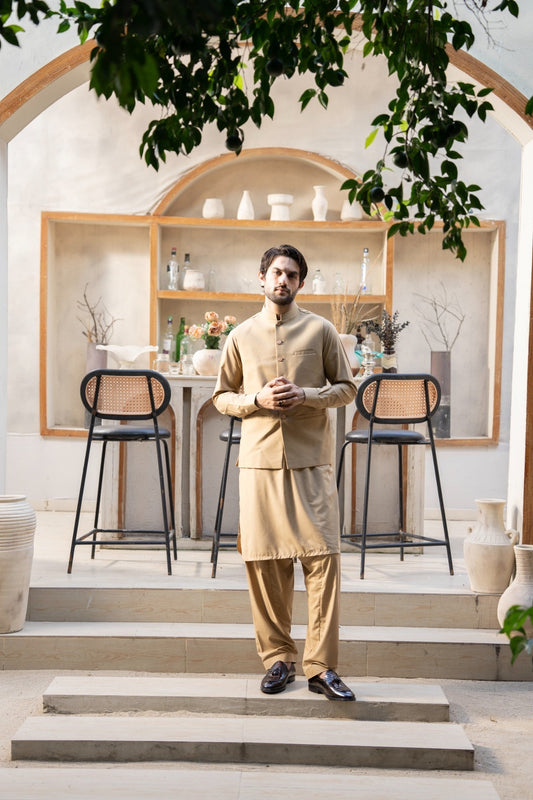 CLASSIC BEIGE WAISTCOAT SET