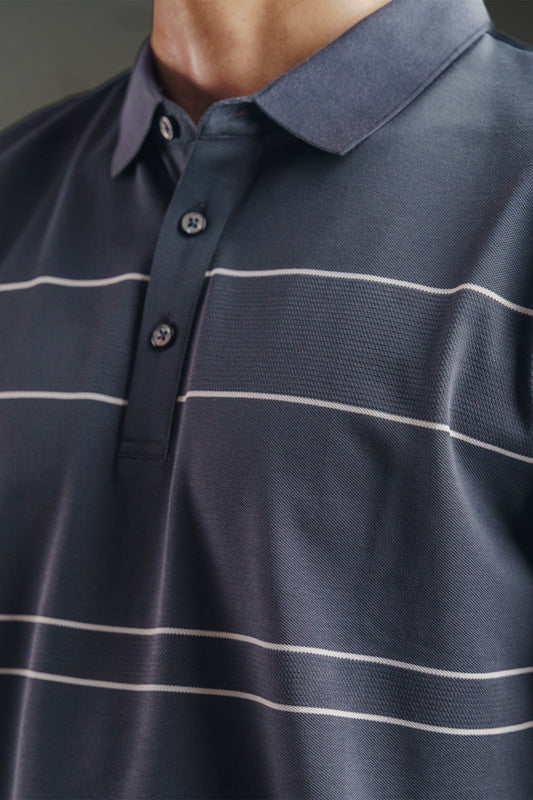 Grey Textured Polo 8913