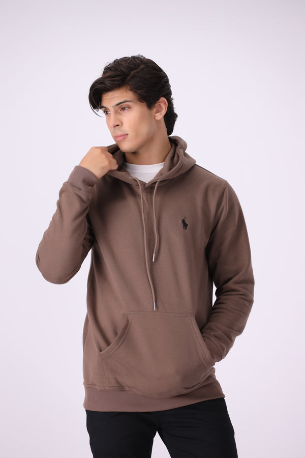 D-BROWN UPER FLEECE HUD (AIZAD)