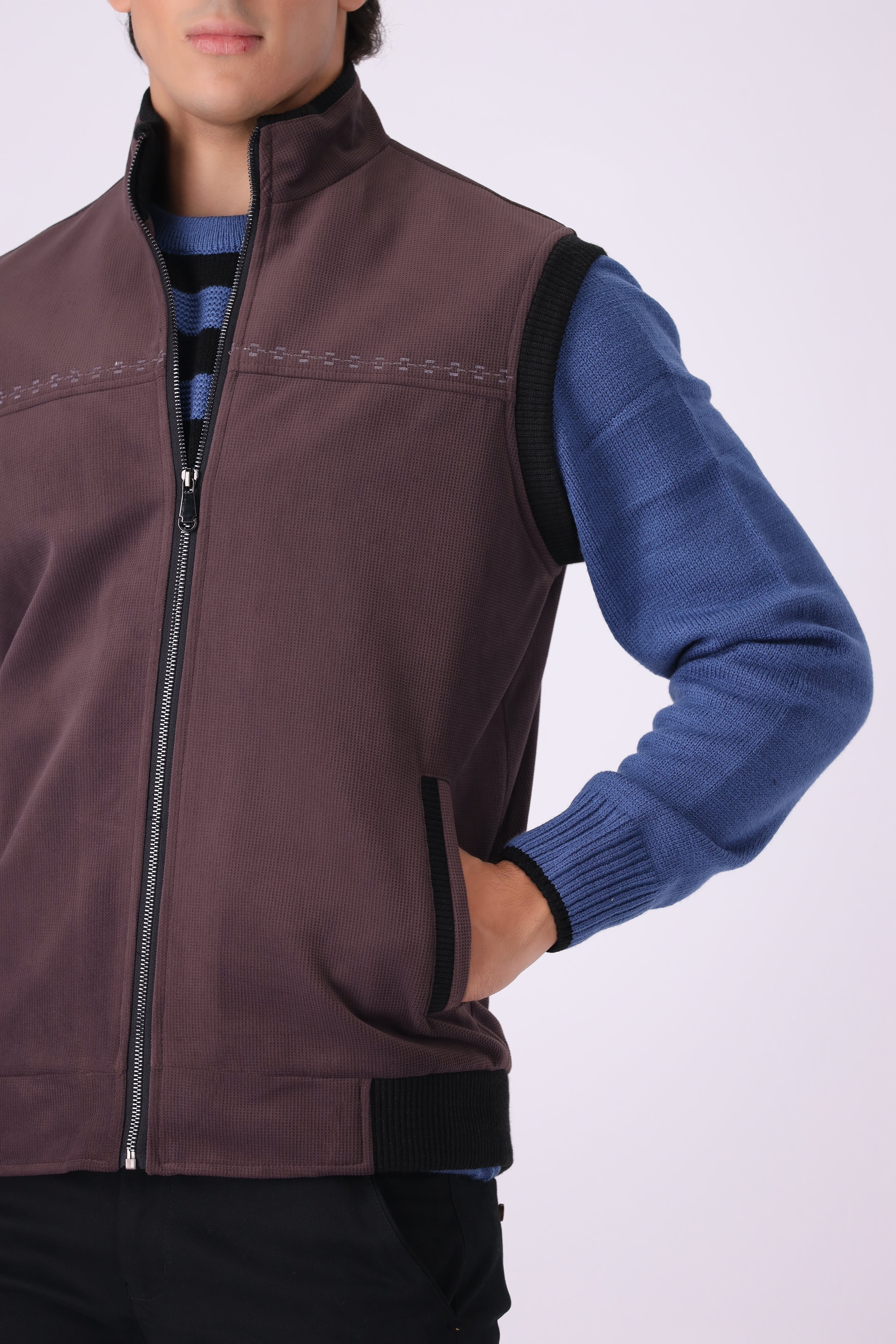 D-PURPLE JACKET TWEED S/L (02)