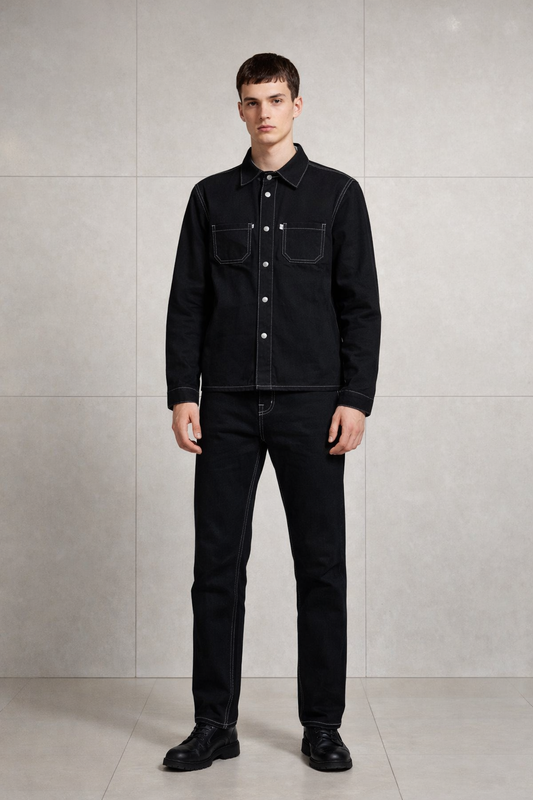 Denim Twin Set Black