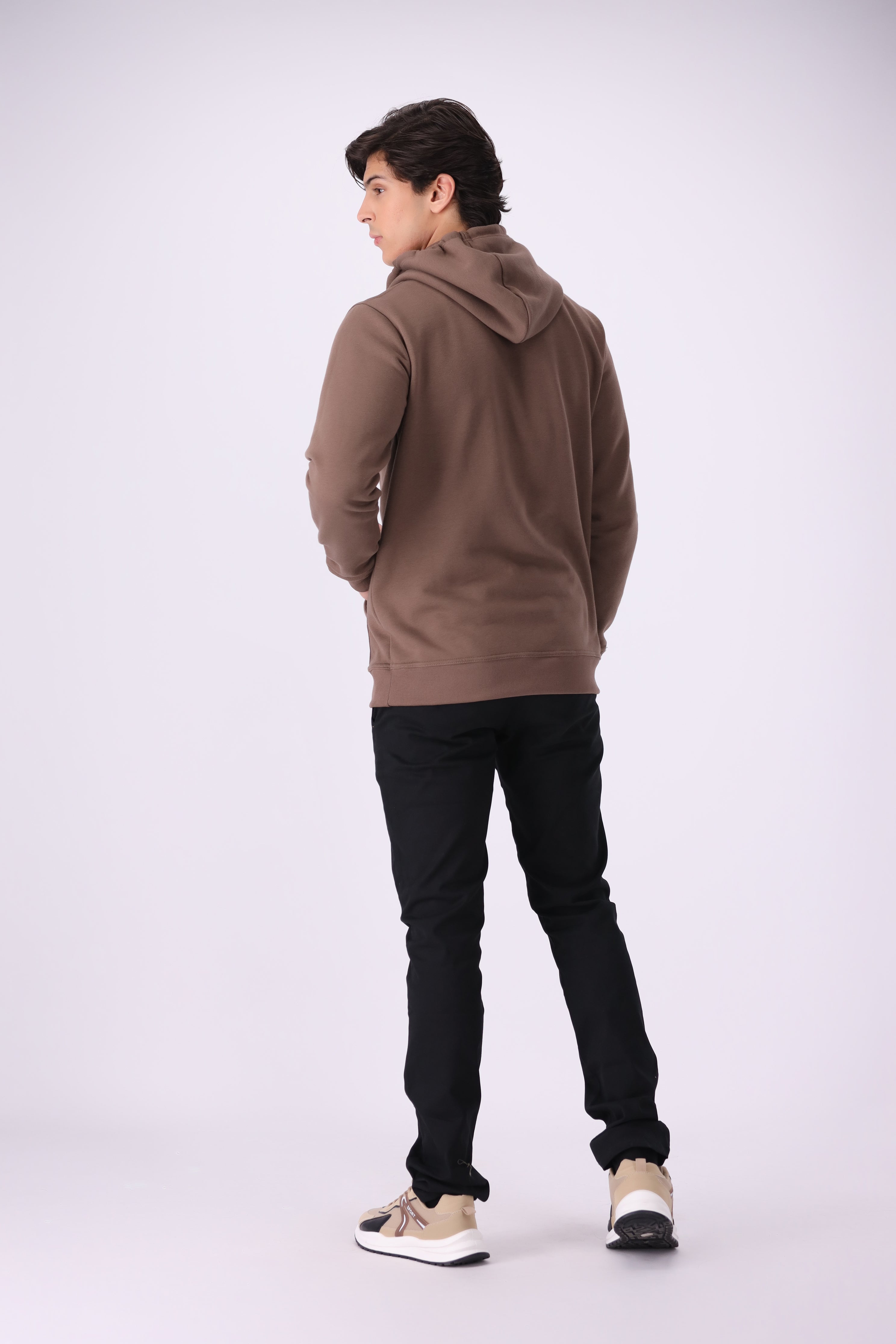 D-BROWN UPER FLEECE HUD (AIZAD)
