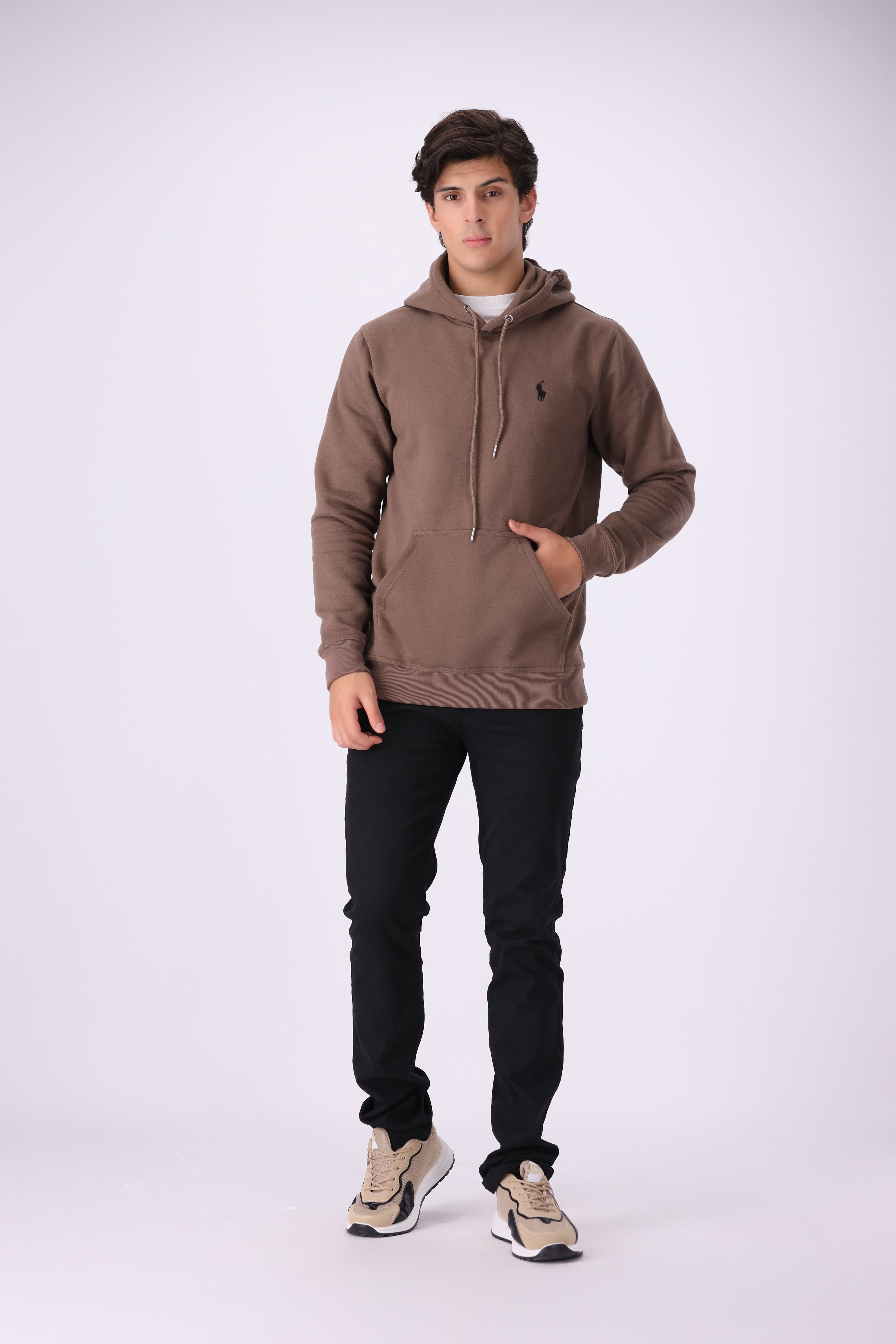 D-BROWN UPER FLEECE HUD (AIZAD)