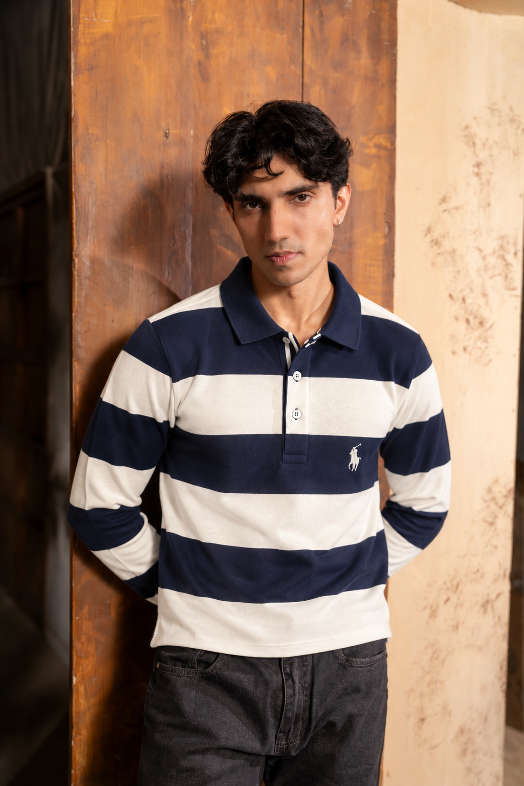 STRIPED RUGBY POLO