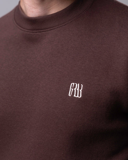 Brown Classic Sweatshirt aizad3