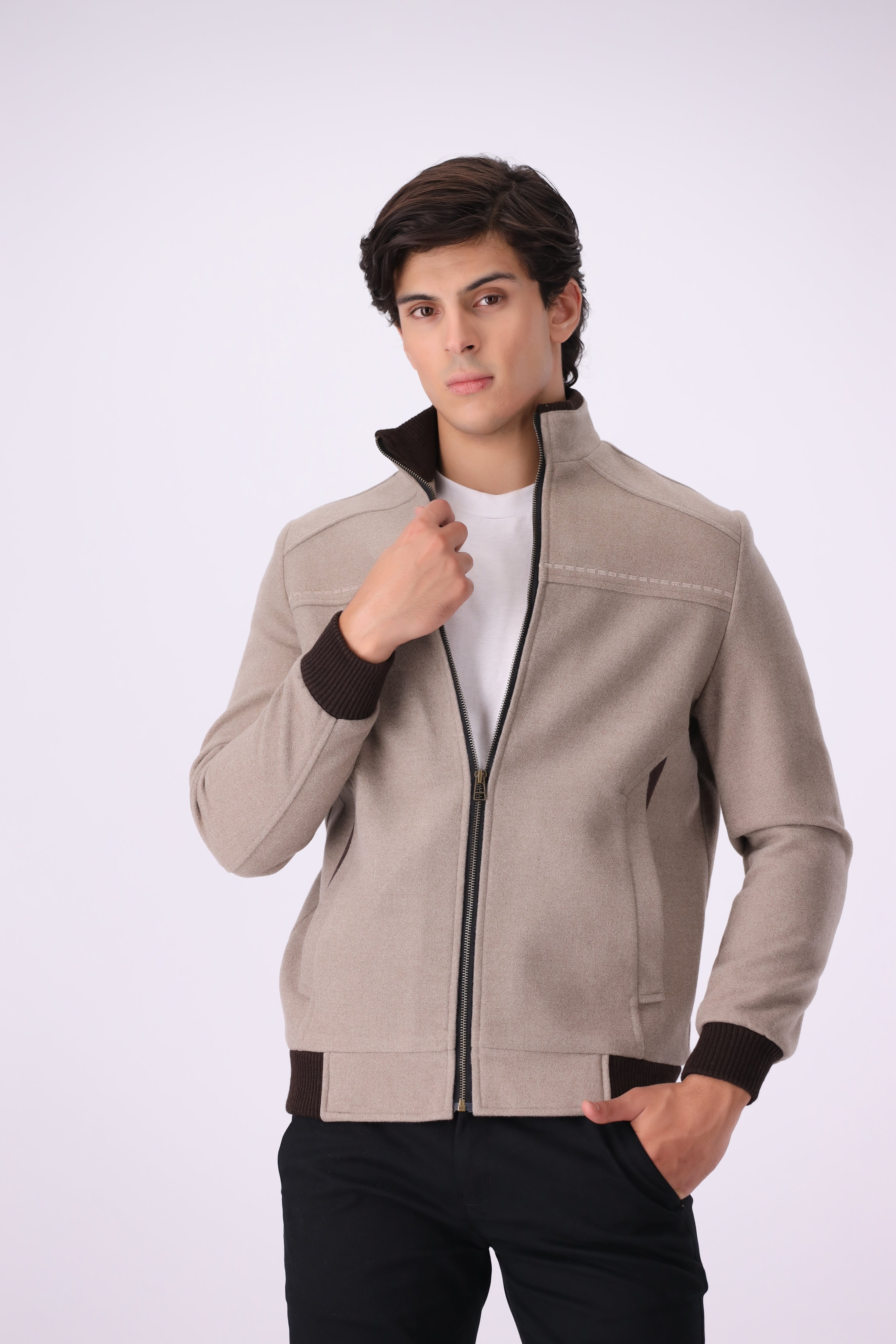 BEIGE JACKET TWEED FS (2461)