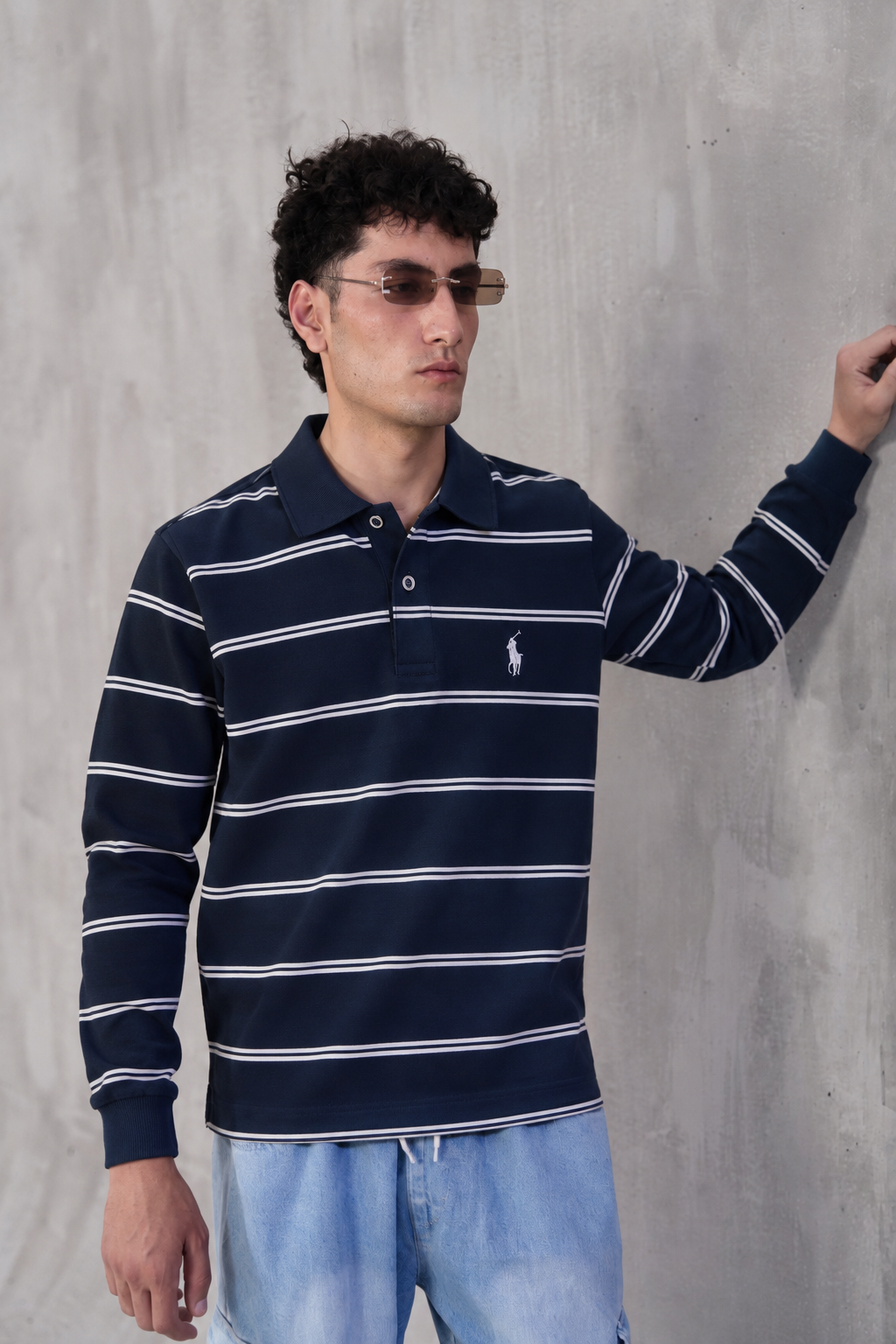 STRIPED RUGBY POLO