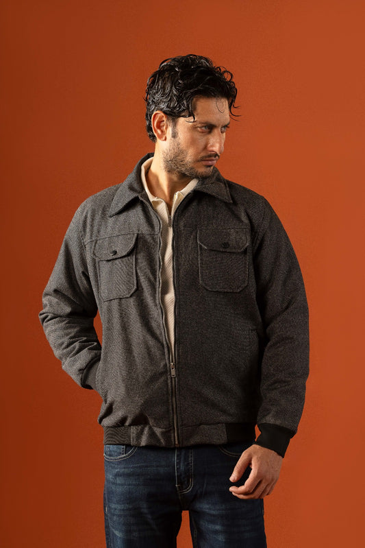Zipper Wool Jacket