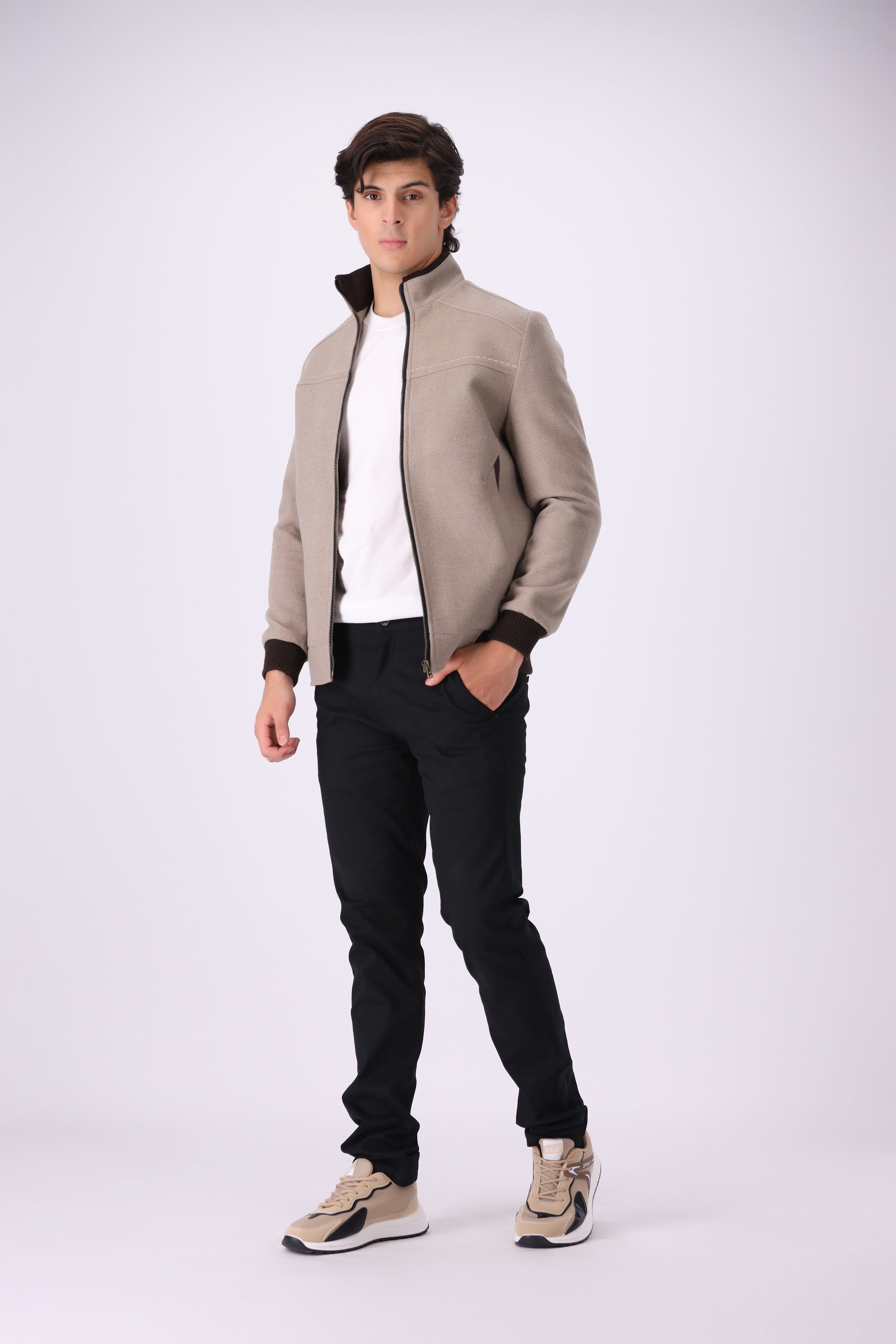 BEIGE JACKET TWEED FS (2461)