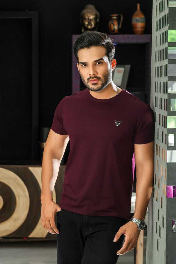 Relaxed Fit Logo Jersey T-Shirt Purple 82034