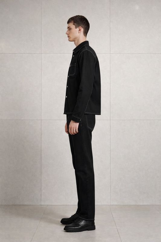 Denim Twin Set Black