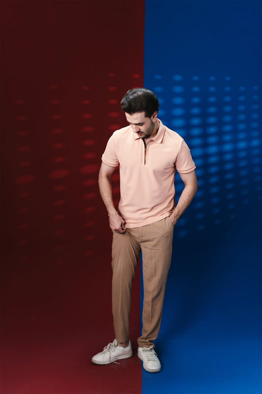 RELAXED POLO ZIPPER