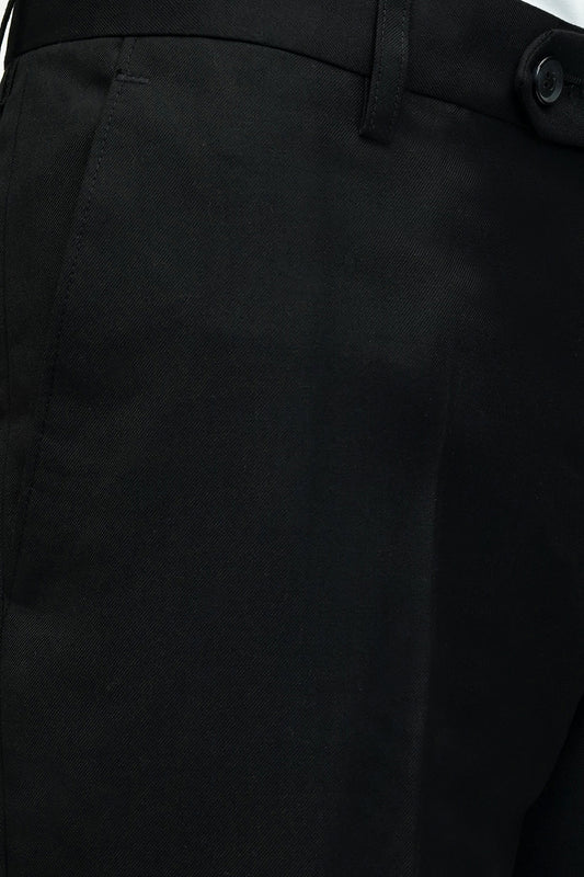 Black Plain Tailored Smart Fit Formal Trouser