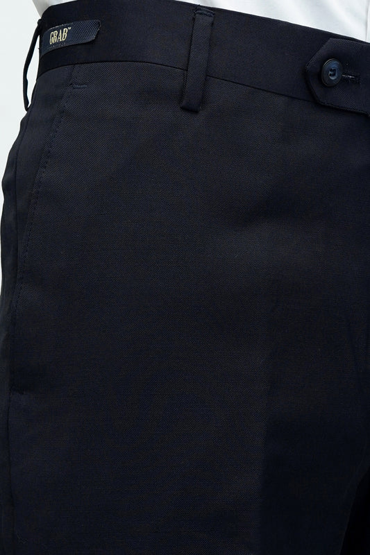 Plain Navy Tailored Smart Fit Formal Trouser