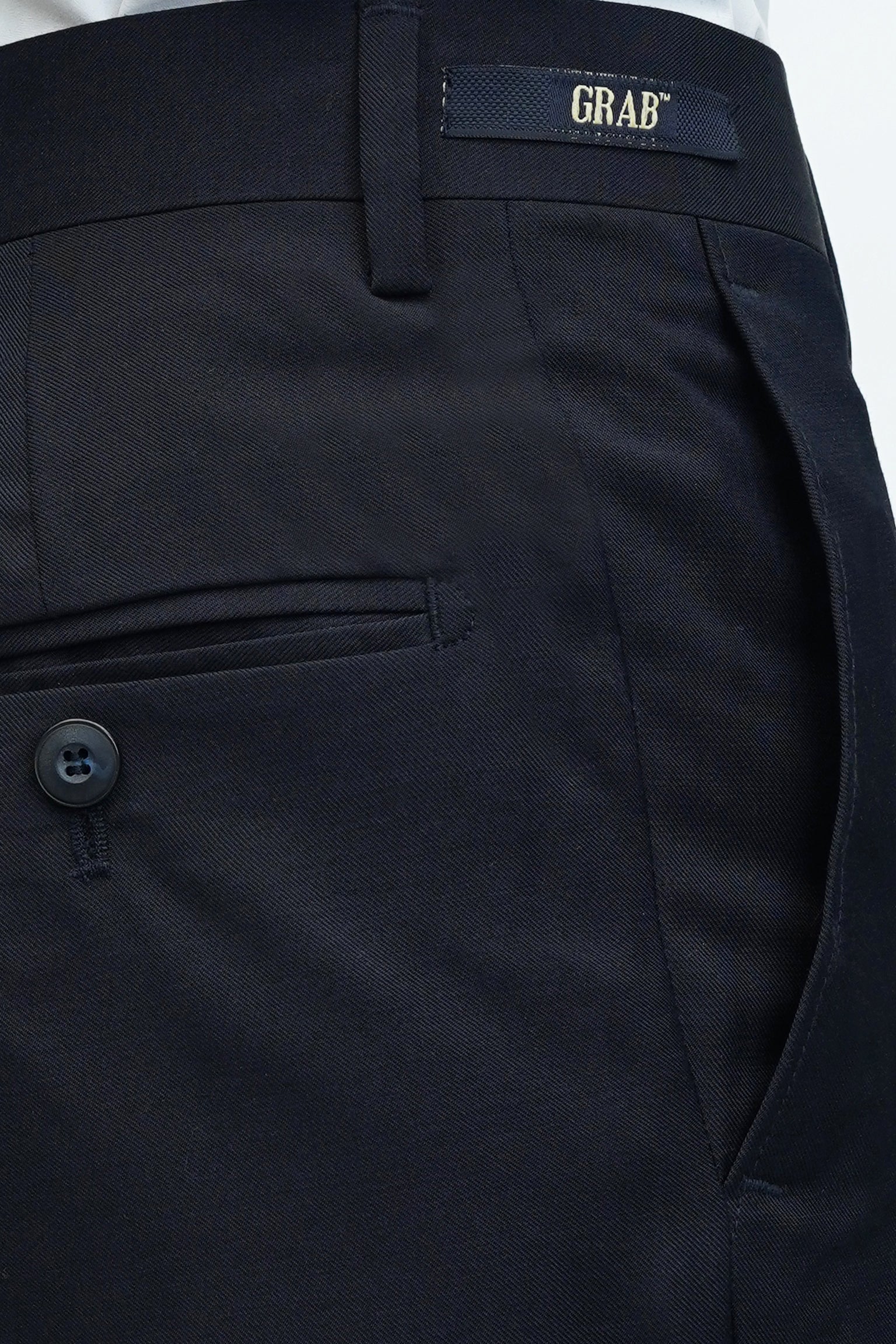 Plain Navy Tailored Smart Fit Formal Trouser