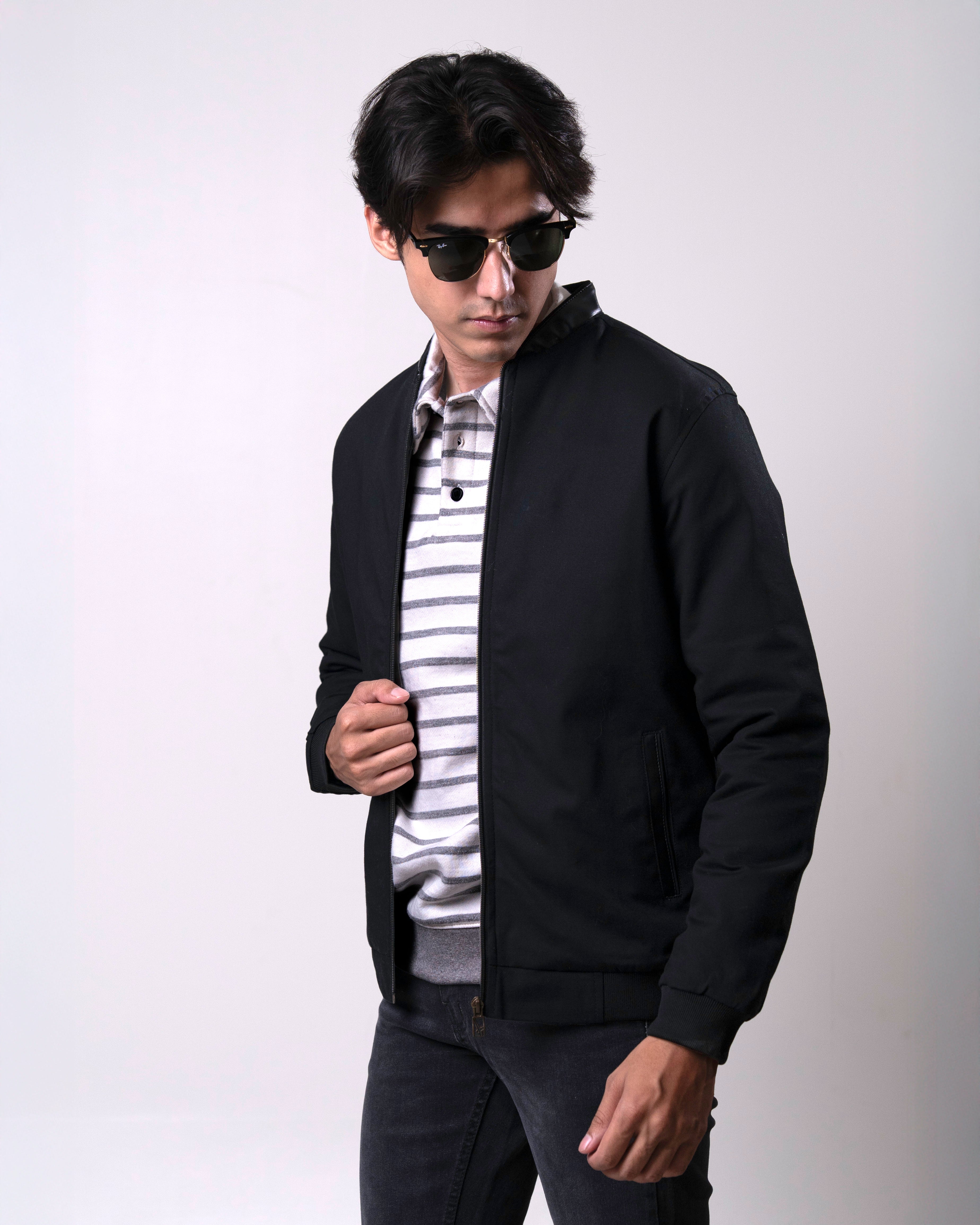Cotton Regular Jacket Leather Collar
