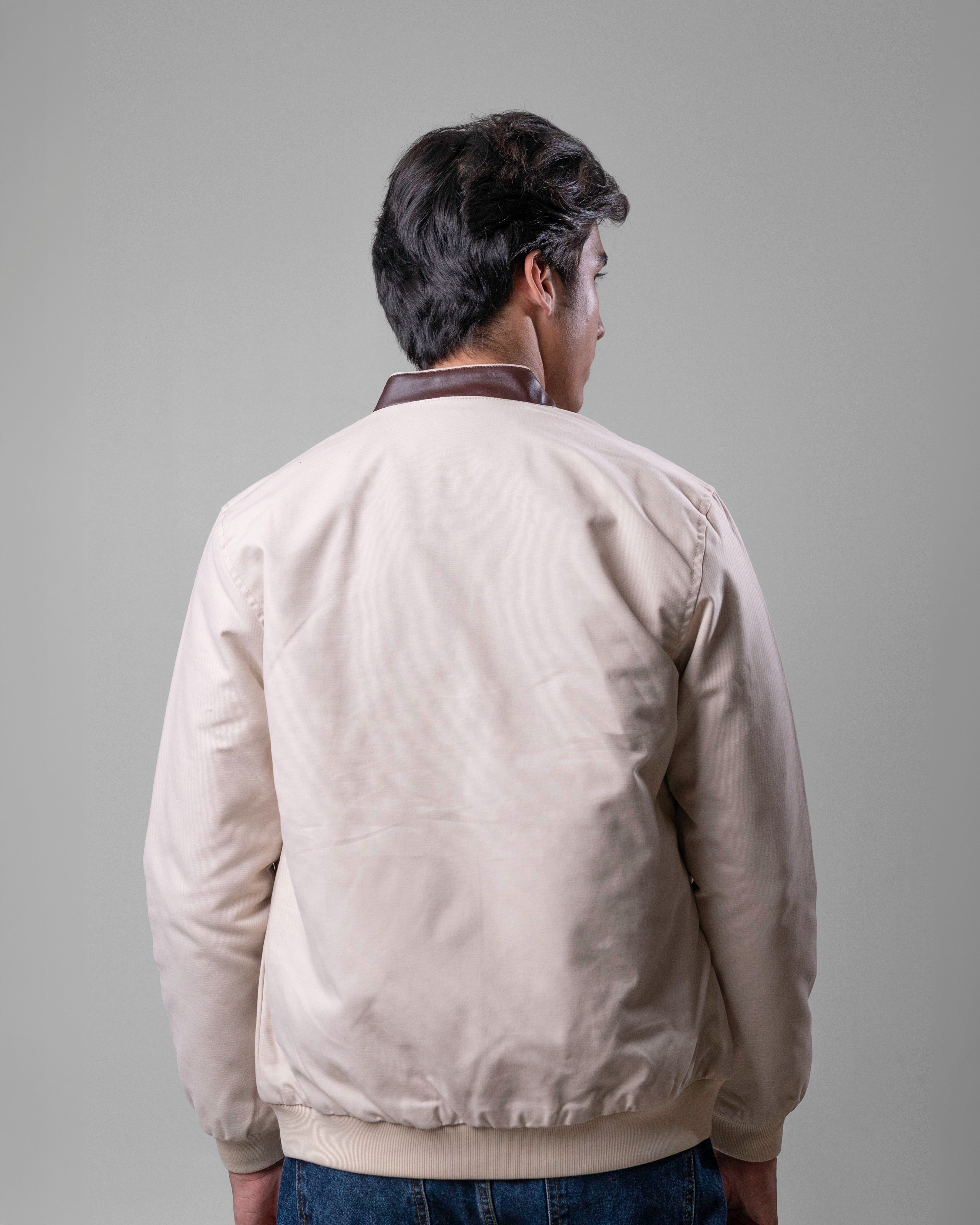 Cotton Regular Jacket Leather Collar
