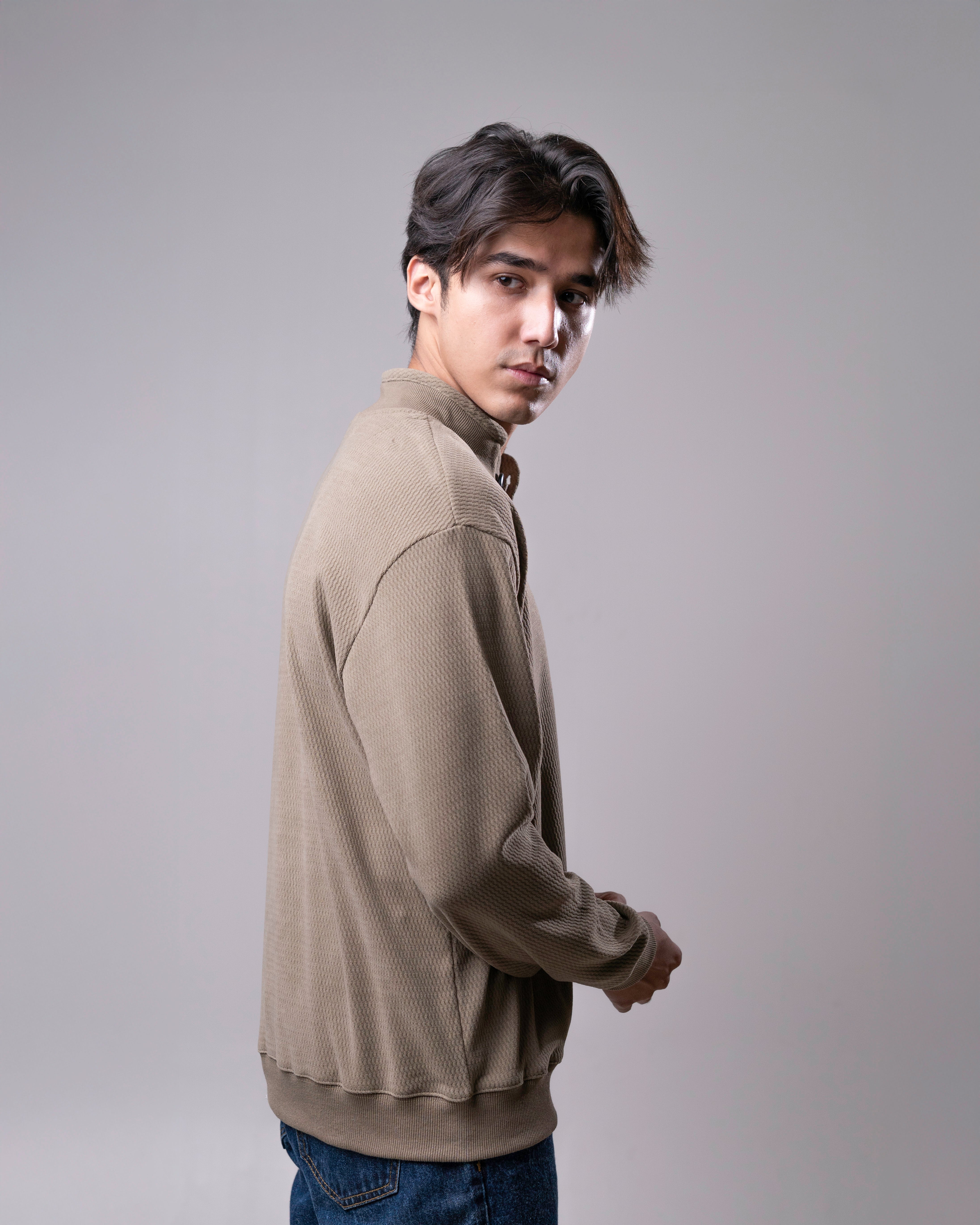 Buttoned Sweatshirt