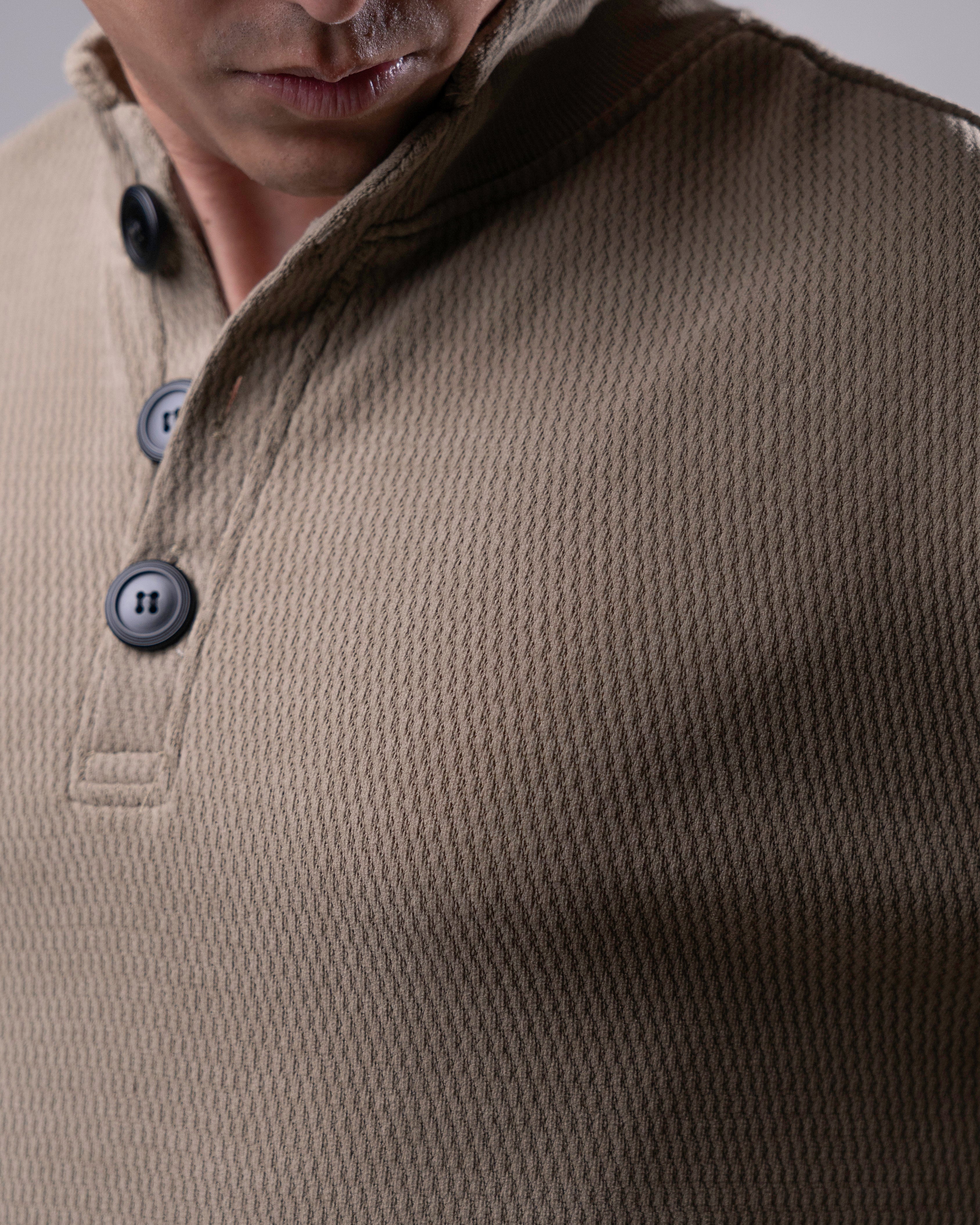 Buttoned Sweatshirt
