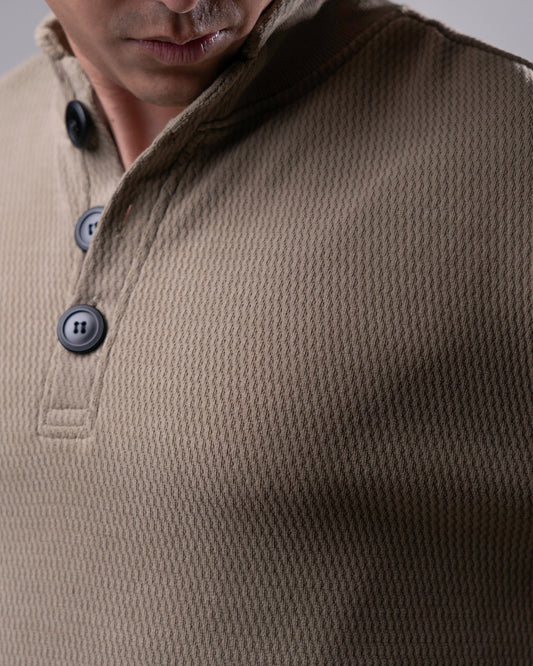 Buttoned Sweatshirt