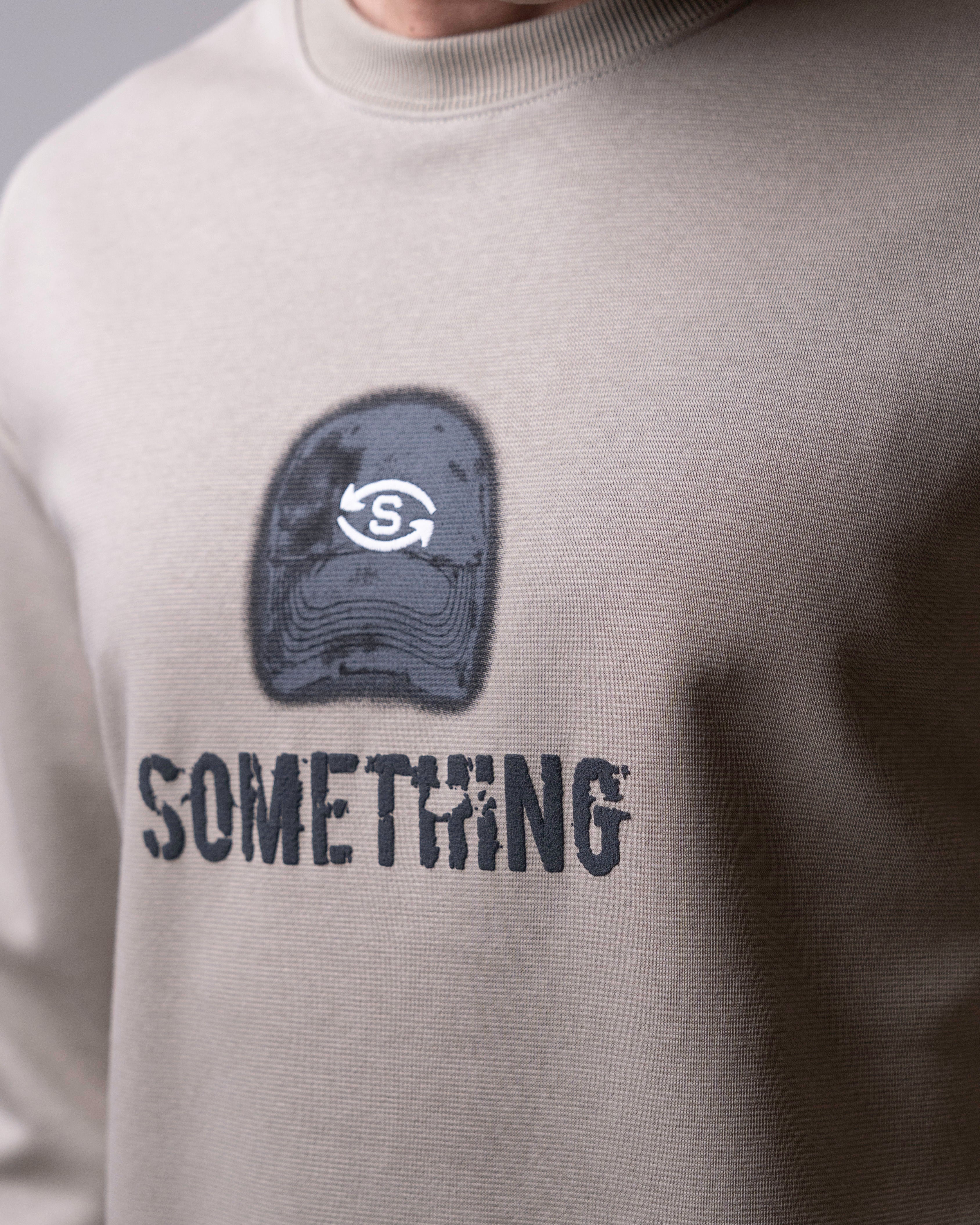 "Something" Embroidered Sweatshirt