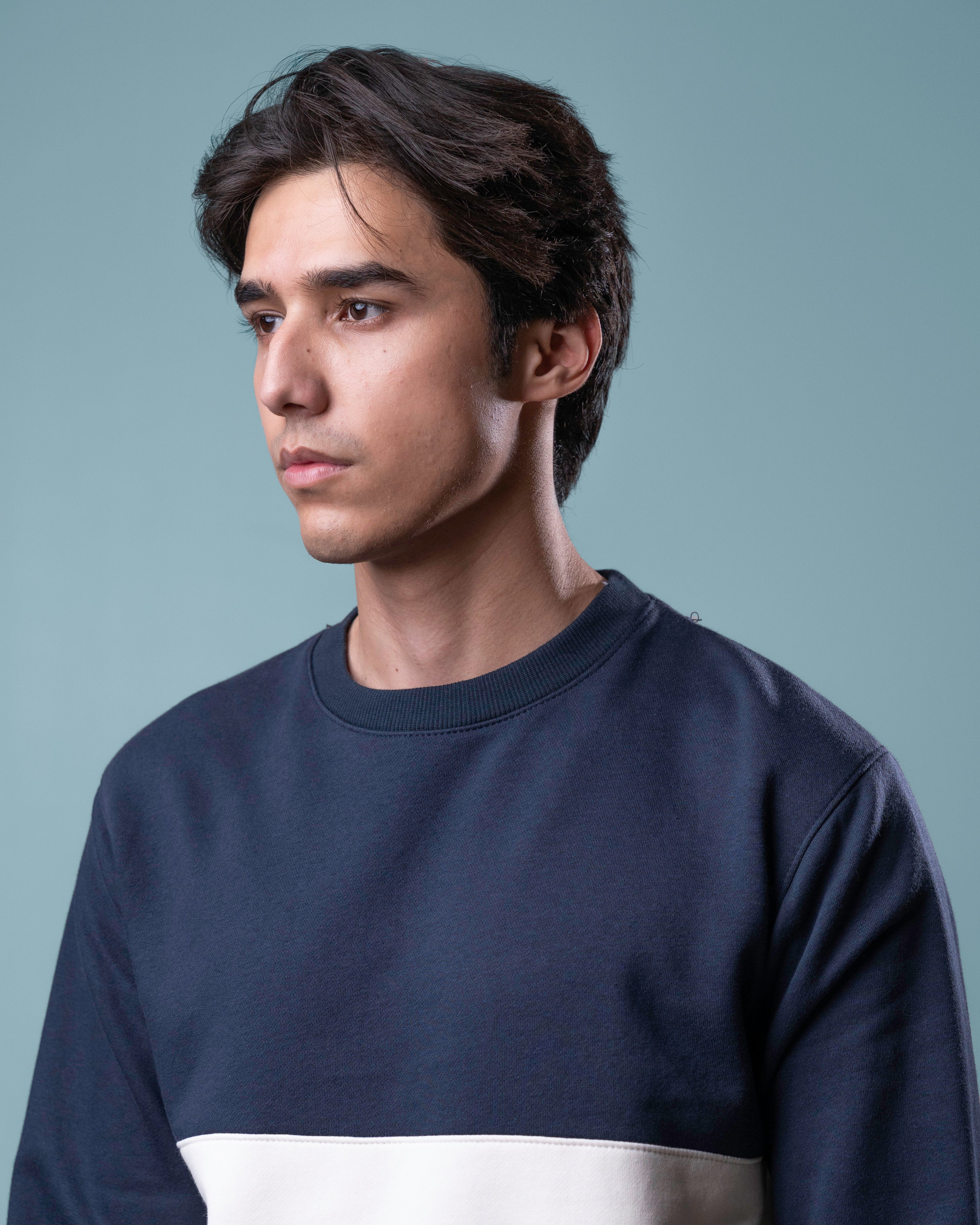 Men's Striped Sweatshirt Navy