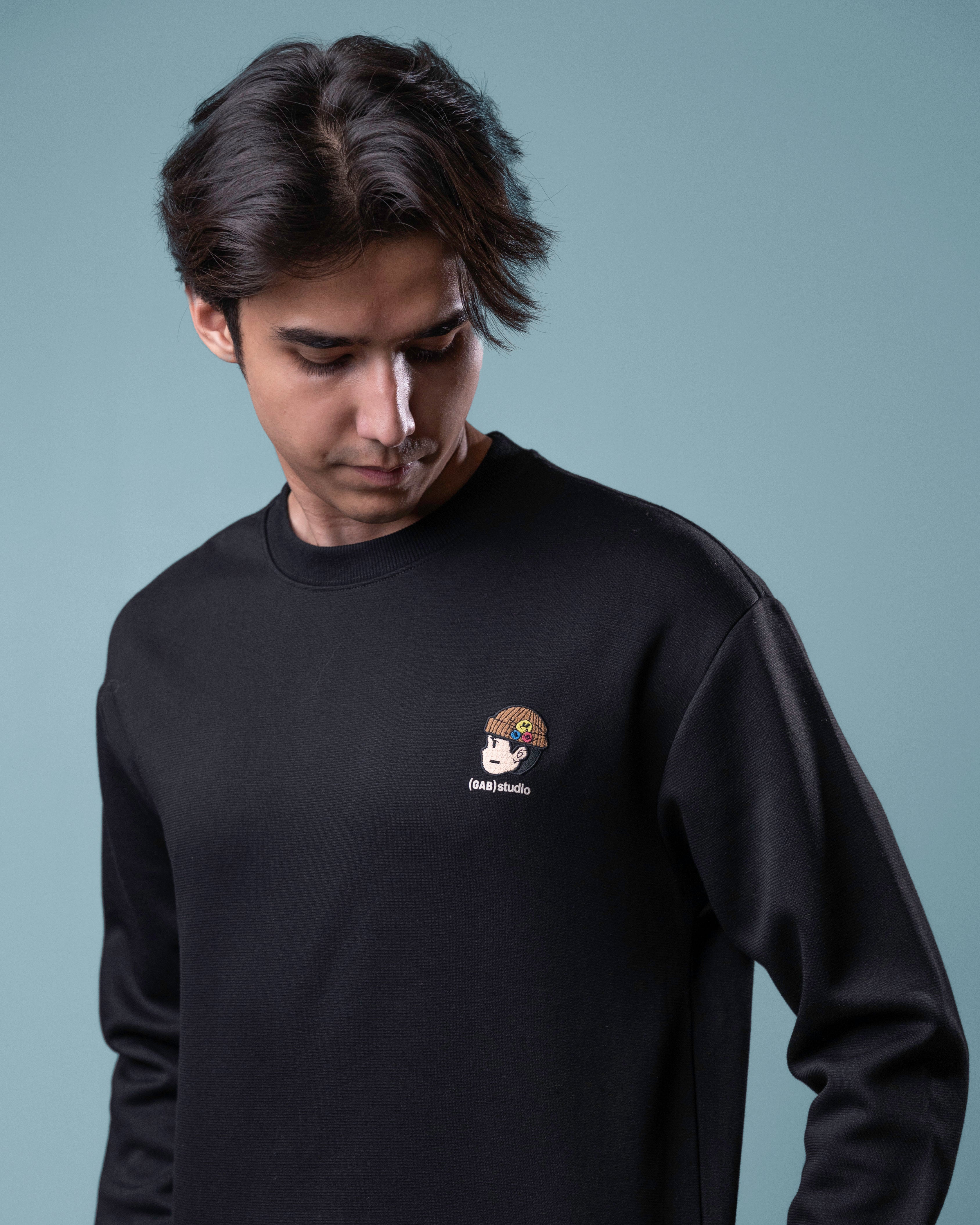 "Nurtop" Black Sweatshirt