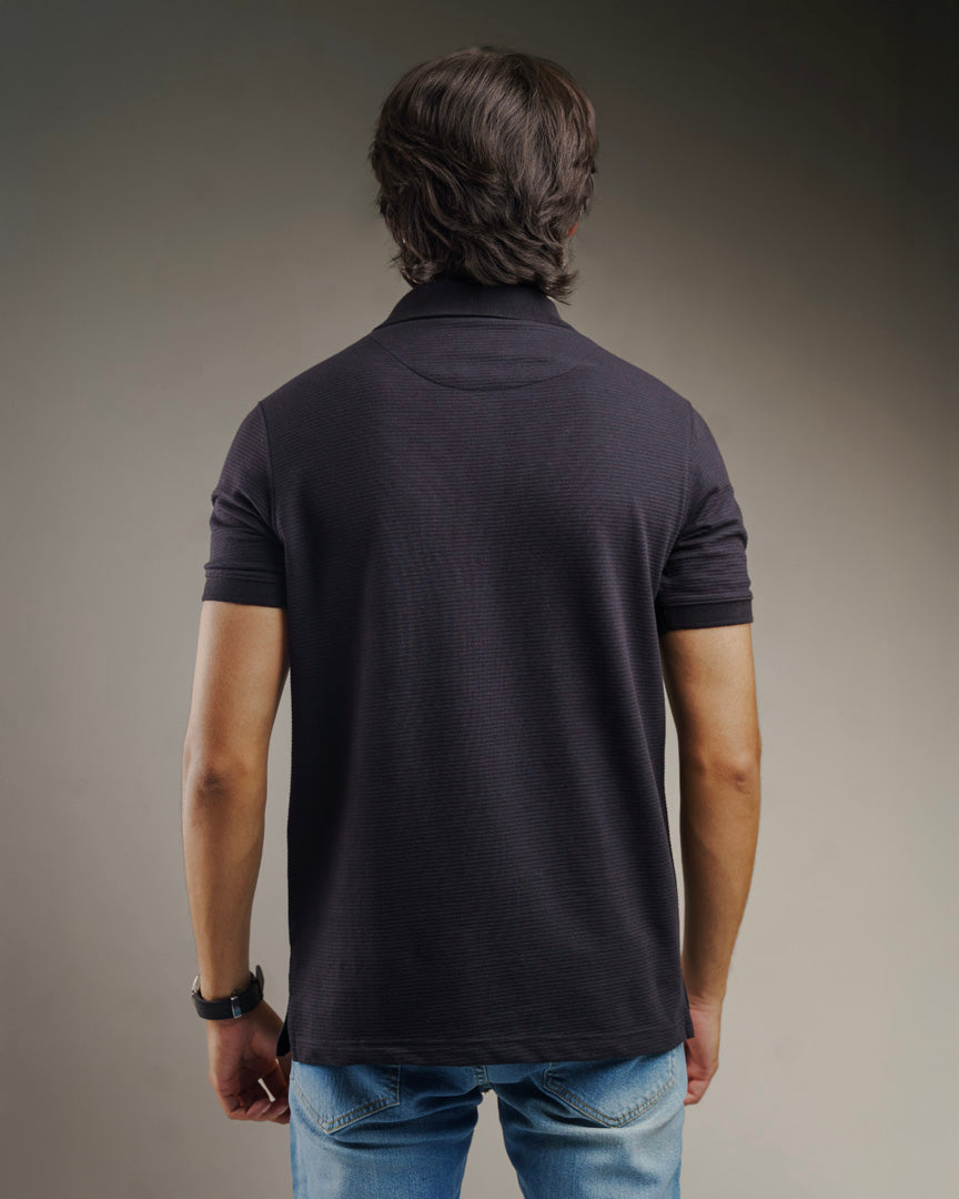 Textured Polo Black