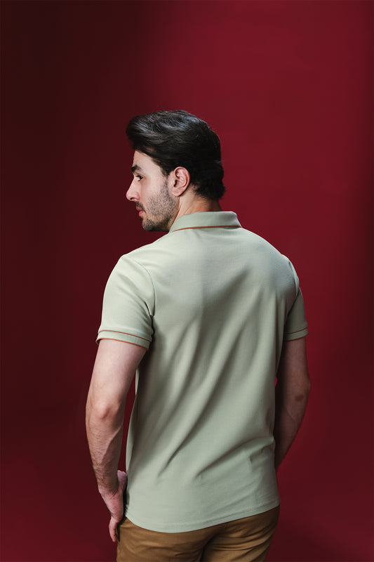 RELAXED POLO ZIPPER
