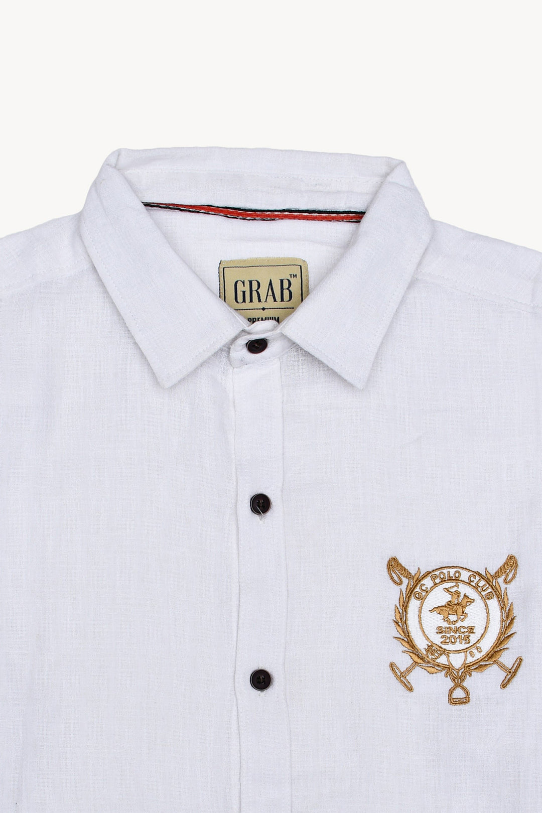 Grab White  Logo  Casual Shirt CT-1