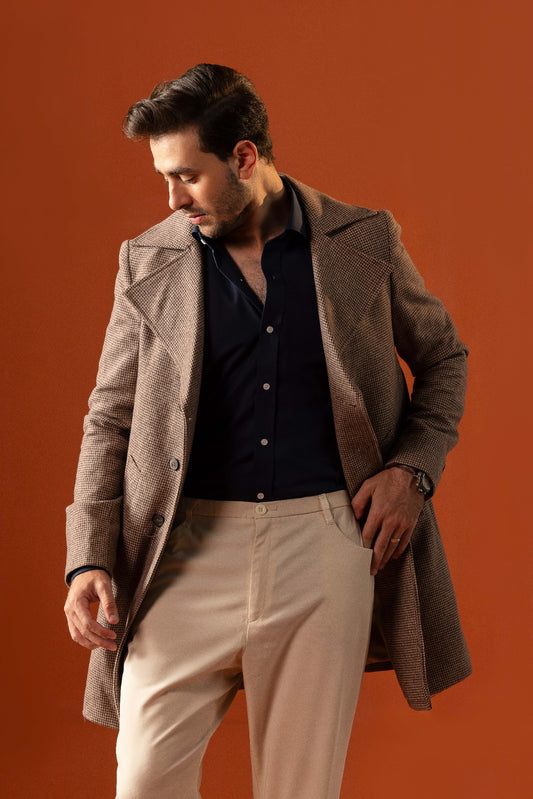 Classic Checkered Overcoat