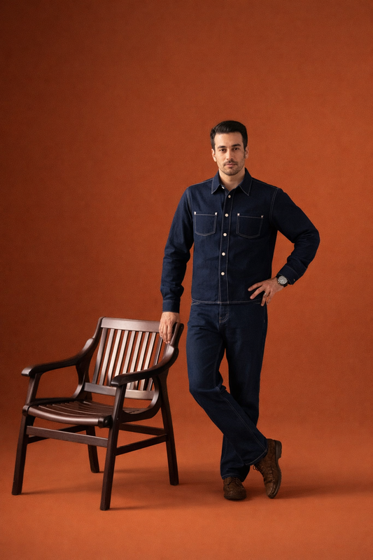 Denim Twin Set Navy