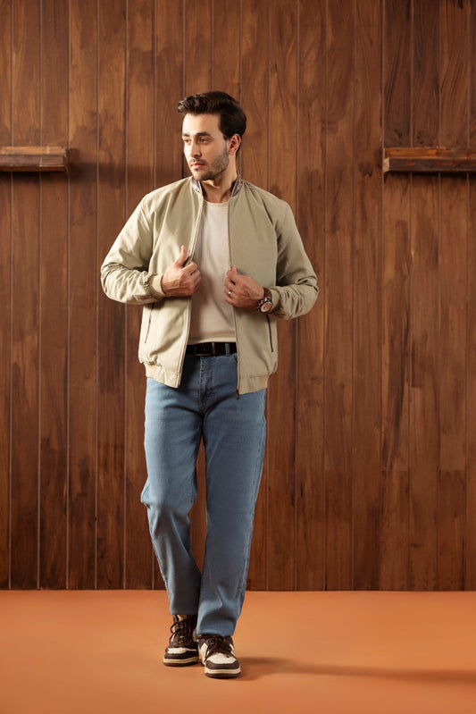 Cotton Regular Jacket Leather Collar