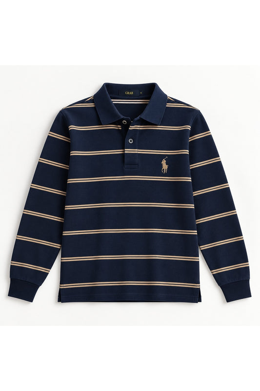 STRIPED RUGBY POLO