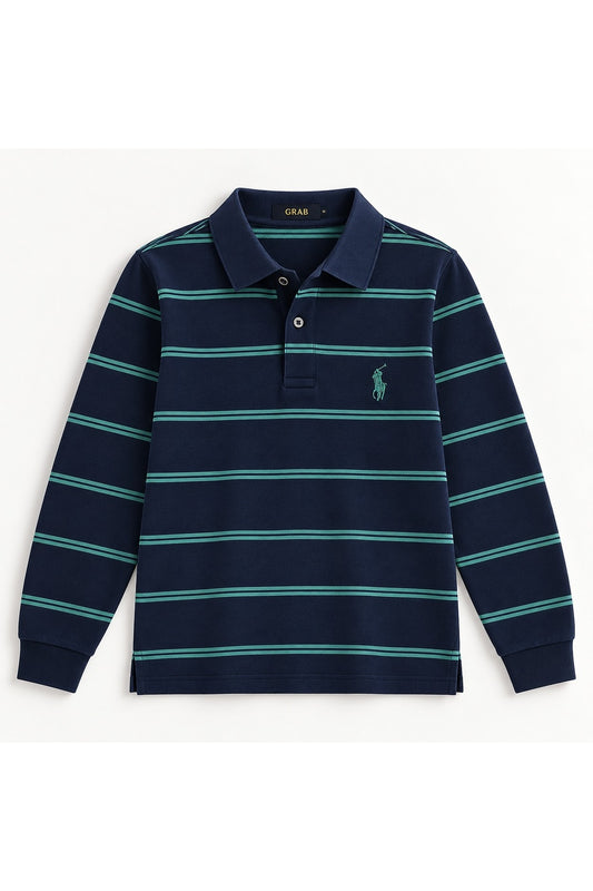 STRIPED RUGBY POLO