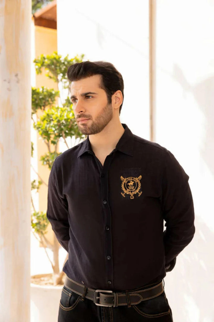 Grab Black Logo Casual Shirt CT-1