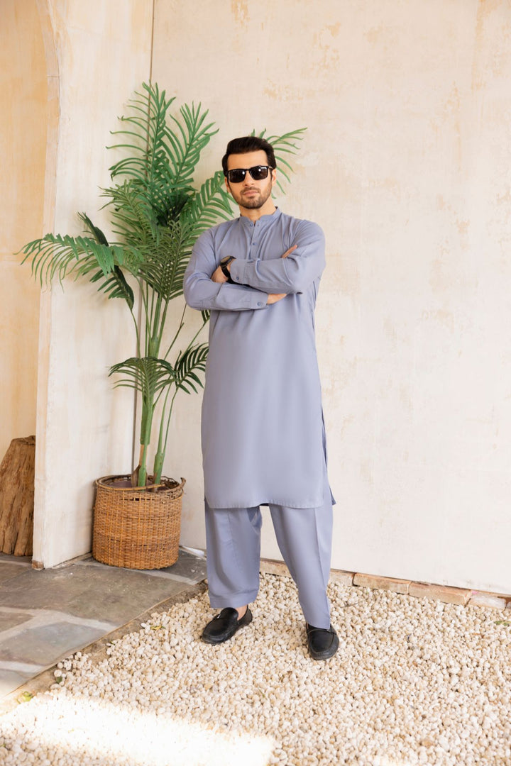 Men Shalwar Kameez Stitched-4156W-B